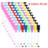 100/5Pcs Dry Erase Whiteboard Markers Set, Washable Pens with Magnetic Eraser for Office Whiteboards & Art Supplies