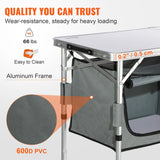 SucceBuy Camping Kitchen Table Quick set-up Folding Camping Table MDF Camping Table for Outdoor Picnics BBQ Camping RV Traveling