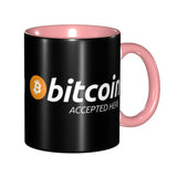 Bitcoin Accepted Here Coffee Mug DIY Customized Ceramic Tea Milk Mug