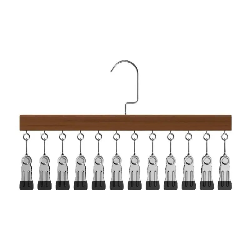 Closet Organizer With 10/12 Clips, Space Saving Hanging Closet Organizer, Space-Saving Hat Scarf Clothespins