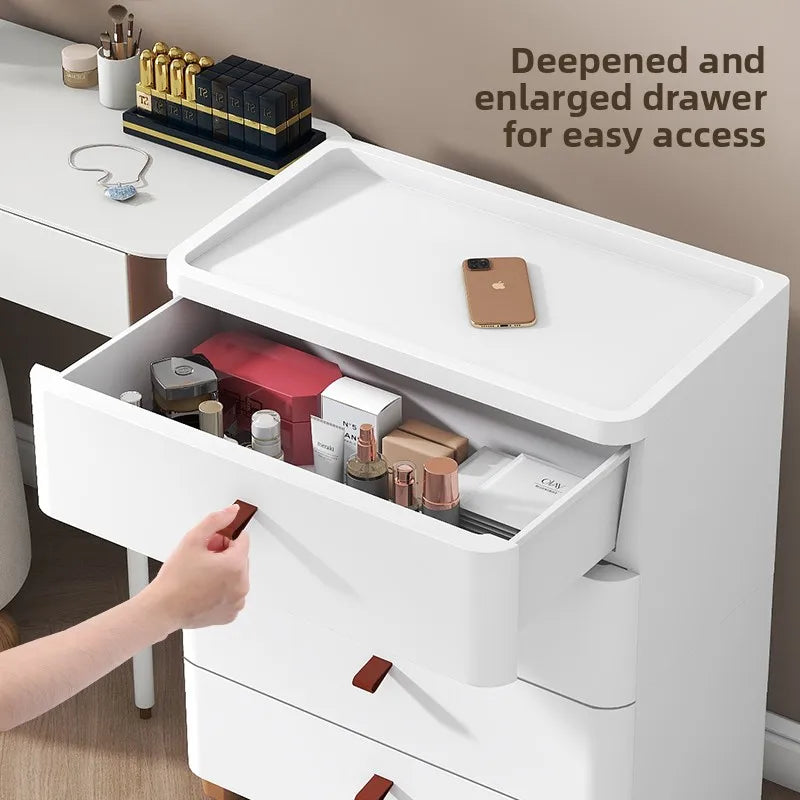 Narrow Space Storage Cabinet Drawer Style Kitchen Bathroom Multi-layer Organizer Shelf Wall Mounted Rectangular Plastic Storage