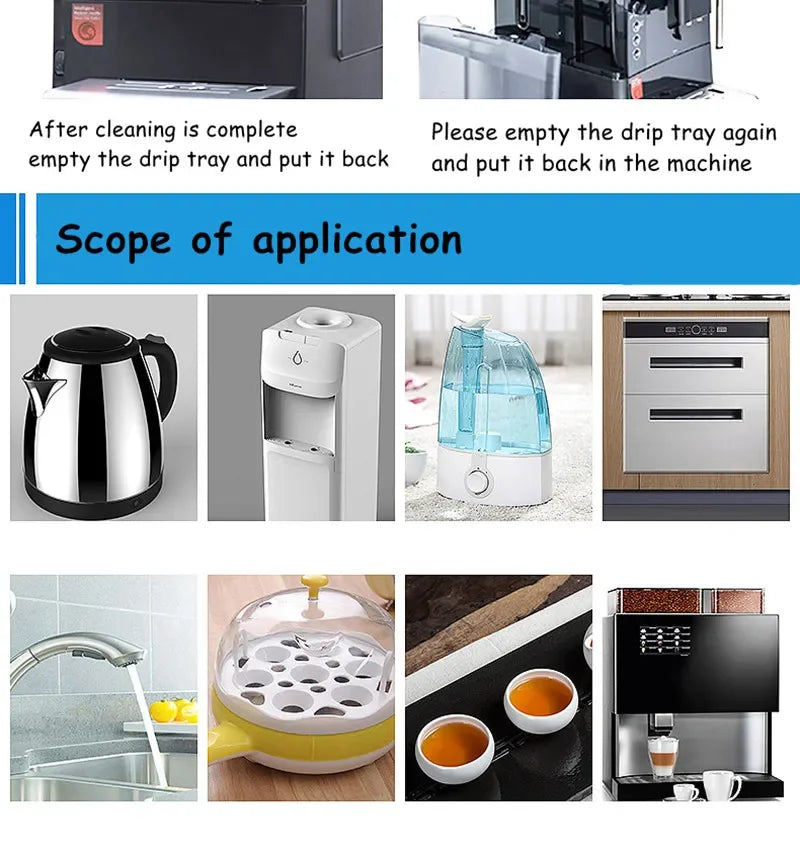 10/20/30/60Pcs Coffee Machine Cleaning Tablets,Remove Pipe Grease,Scale And Residue,Suitable for Fully Automatic,Semi-Automatic