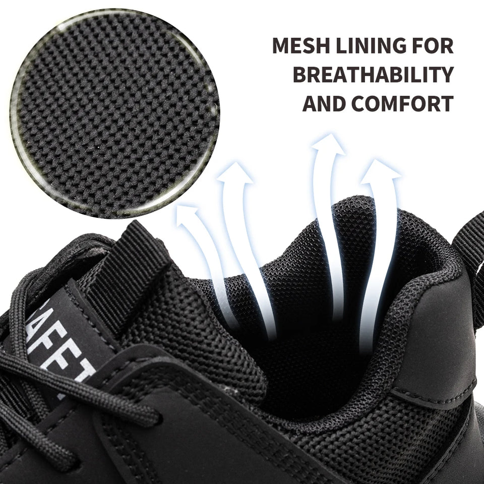 Men Work Safety Shoes Anti-puncture Working Sneakers Male Indestructible Work Shoes Men Boots Lightweight Men Shoes Safety Boots