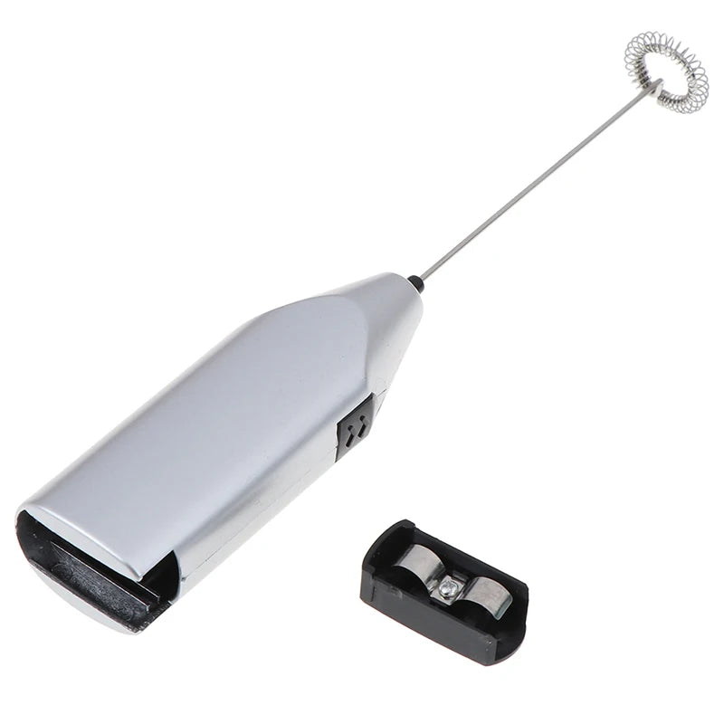 1PC Handhold Milk Frother Battery Operated Foam Maker Electric Egg Beater Whisk Stainless Steel