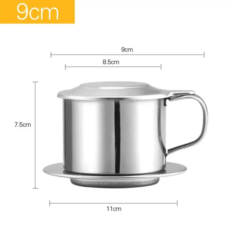 Stainless Steel Coffee Filter Infuse Cup Vietnamese Coffee Dripper Maker Pot Portable Coffee Drip Strainer Kitchen Tools 1PC