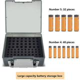 Battery Organizer Holder -Holds 72 AA AAA Batteries Battery Box Case Garage Container Home Drawer Organization Dispenser Holder