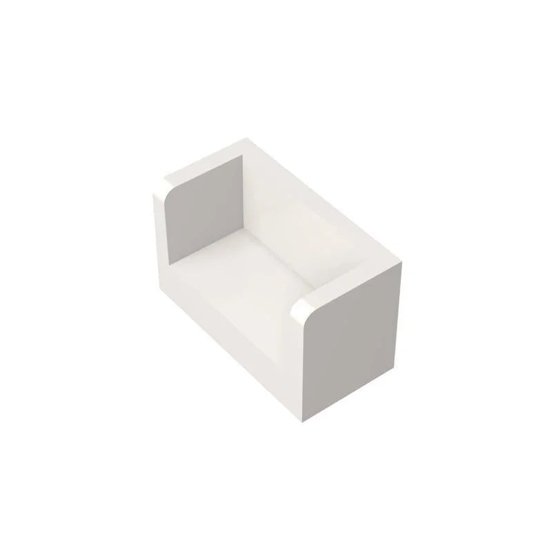 10Pcs 23969 Panel 1X2X1 Rounded Corner 2Sides Building Blocks MOC Accessories Compatible with Brick Children Toys