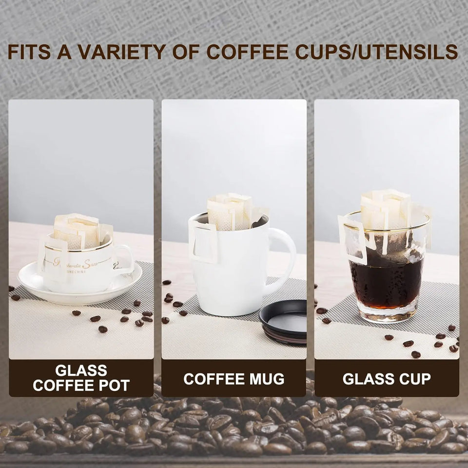 Coffee Filter Bags Hanging Disposable Drip Coffee Paper Bag Portable Espresso Coffee Accessories Tea Tool 25-100pcs