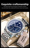 POEDAGAR Fashion Military Men's Watches Waterproof Luminous Date Chronograph Man Watch Stainless Steel Luxury Quartz Male Clock