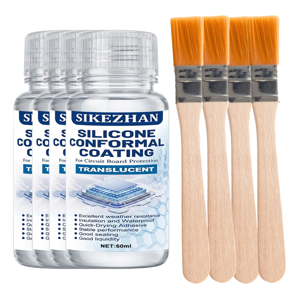 Waterproof Silicone Conformal Coating PCB Protection Lacquer Anti-corrosion Insulation Varnish with Brush for Electronic Repair