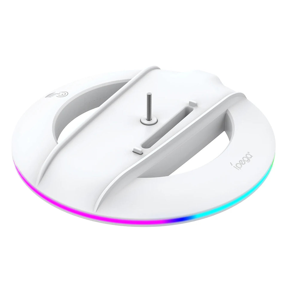 RGB Vertical Stand with Anti-Slip Pad LED Base Gaming Stand Stable Console Base Bracket for PS5 Slim Disc/Digital Version