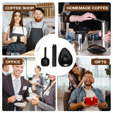 Leeseph Coffee Bean Dosing Cup and Spoon Set, Ceramic Dosing Vessel Measuring Tray Kit for Coffee or Tea,  Espresso Accessories