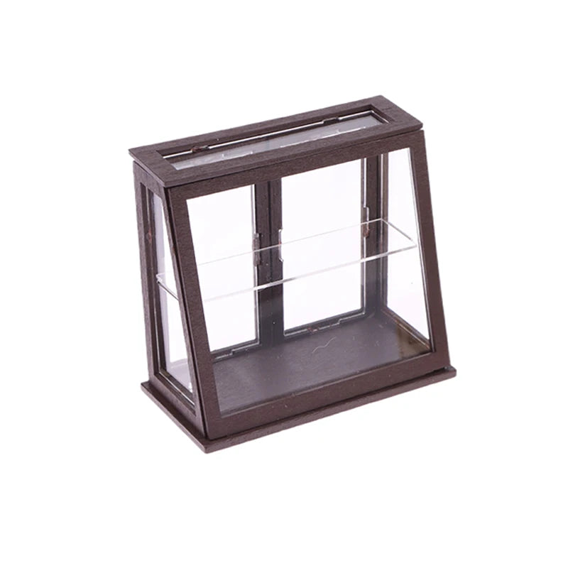 1/12 Dollhouse Miniature Wall Cabinet Closet Shelves Model Doll Home Cabinets Furniture Decor Toy Dolls House Accessories