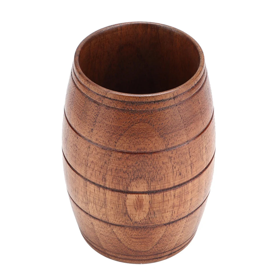 Wood Cup Household Natural Classical Wood Water Cup Beer Coffee Milk Tea Cup Kitchen Utensils 8cm Diamete