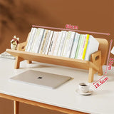 Wooden Desktop Bookshelf Portable Desktop Storage Rack Tilting Bookshelf Suitable for Study Room Decoration Office Desk