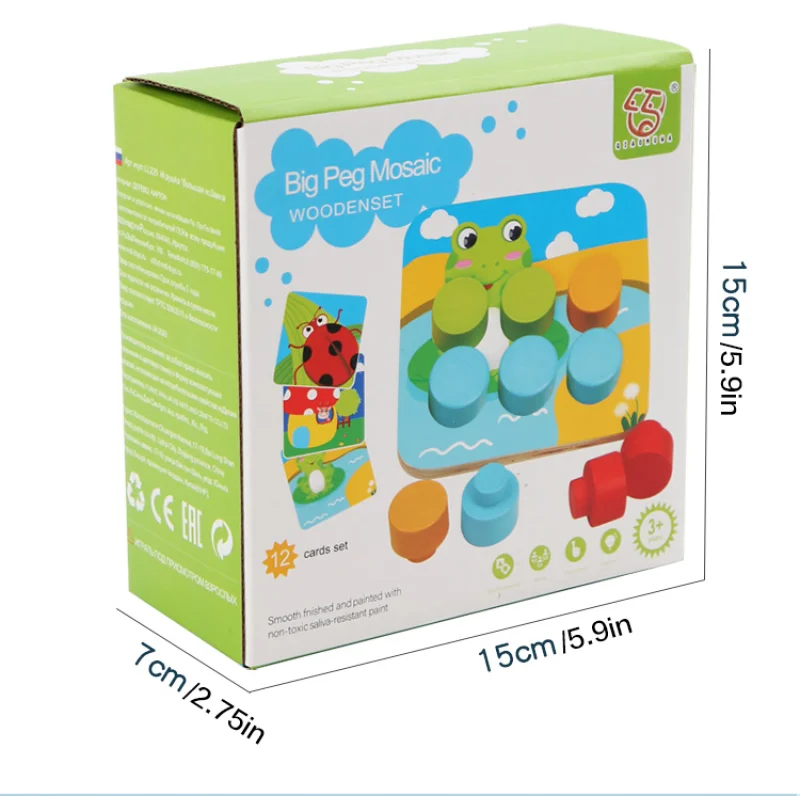 Children's Early Learning Puzzle Interactive Toys, Mushroom Nail Game, Intelligence Puzzle, Color Recognition