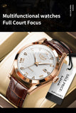 LIGE New Luxury Watch for Men Military Leather Man Wristwatch Quartz Clock Waterproof Luminous Date Week Men's Watches Reloj+box