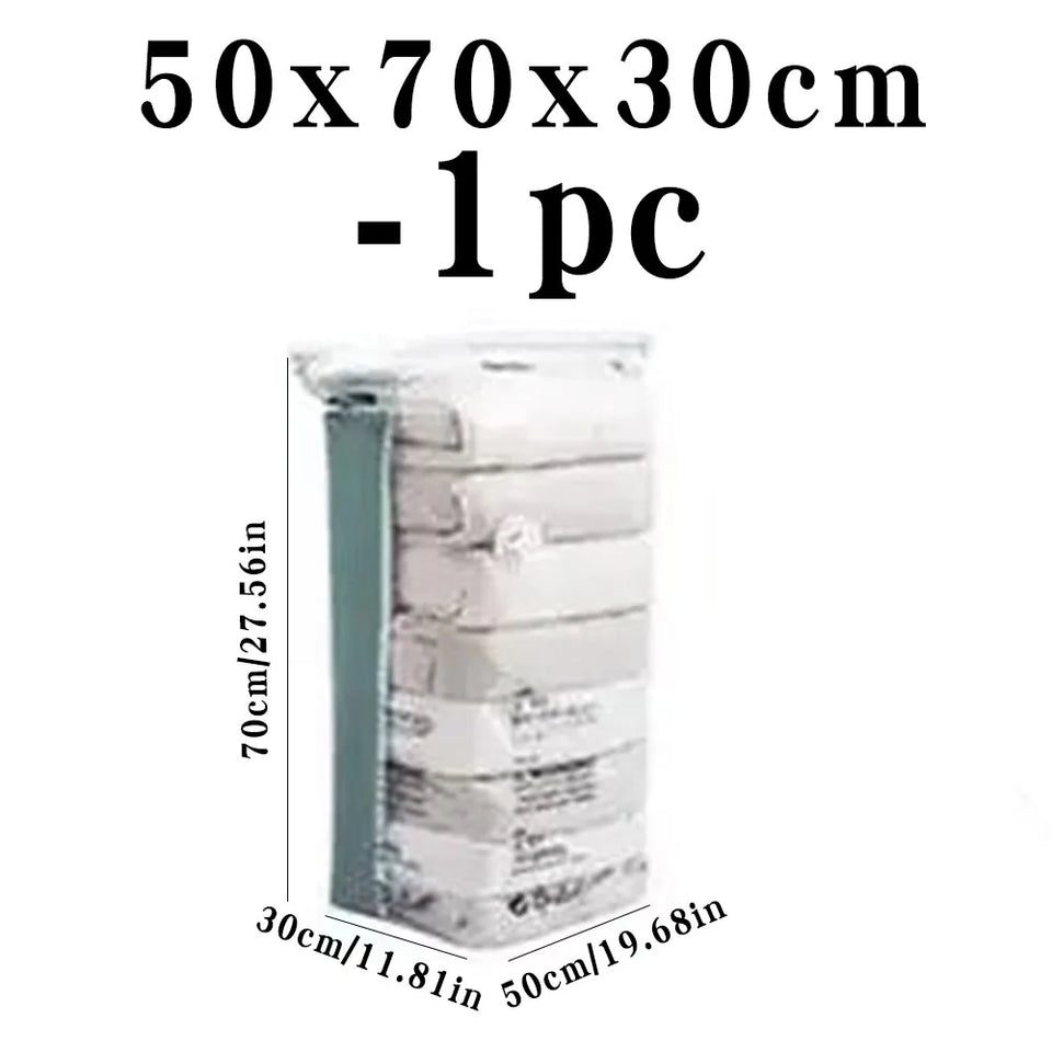 No Need Pump Vacuum Large Plastic Storage Bags Storing Clothes Blankets Reusable Compression Empty Bag Travel Accessories