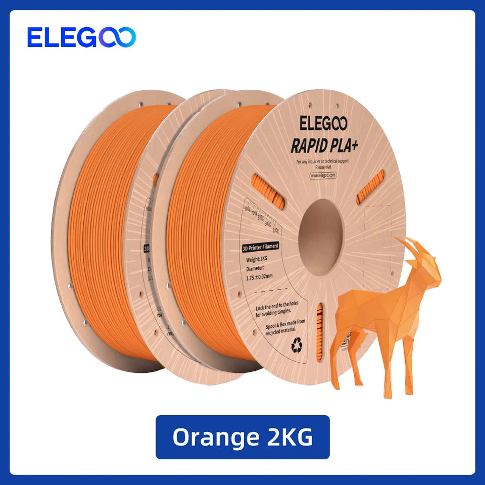 ELEGOO RAPID PLA+ Filament 1.75mm, 3D Printer Filament, Support 30-600mm/s Printing Speed, Compatible with Most FDM 3D Printers