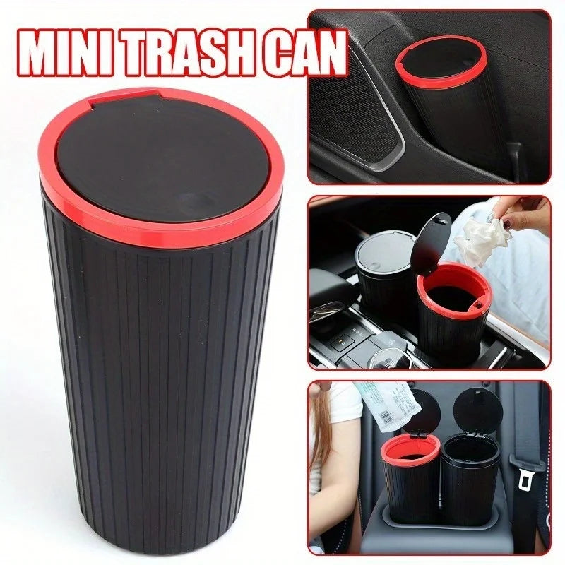 Universal Car Trash Bin Can Mini Auto Dust Organizer Car Interior Rubbish Bag Garbage Container Storage Box Bucket Auto Accessor