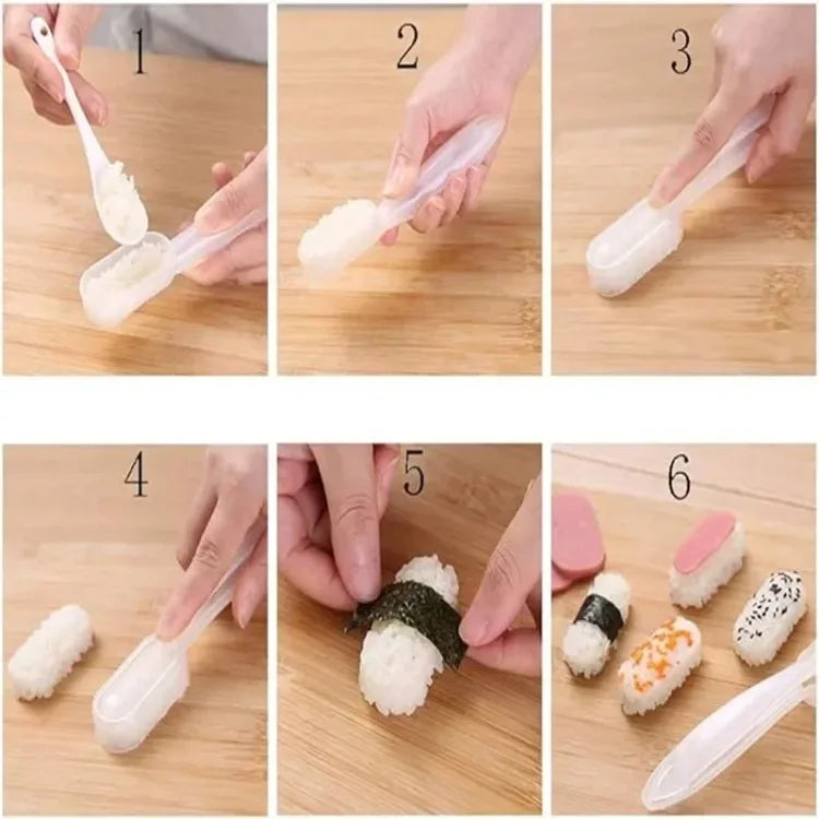 DIY Hand Held PP Material Sushi Mold Single Warship Rice Ball Tool Commercial Baby Japanese Cuisine Making