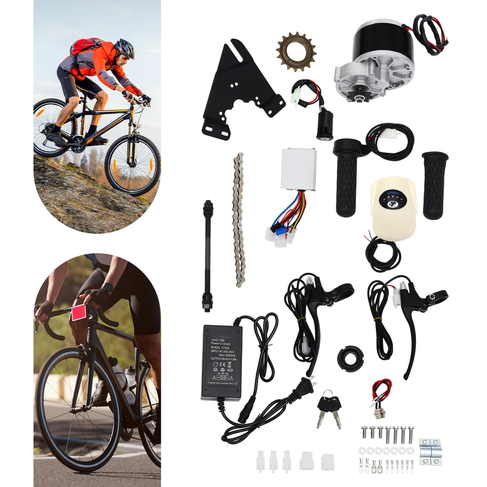 Electric Motor, Copper, Labor-Saving Design with Speed Control, Complete Kit for Safe E-Bike Conversion and Riding
