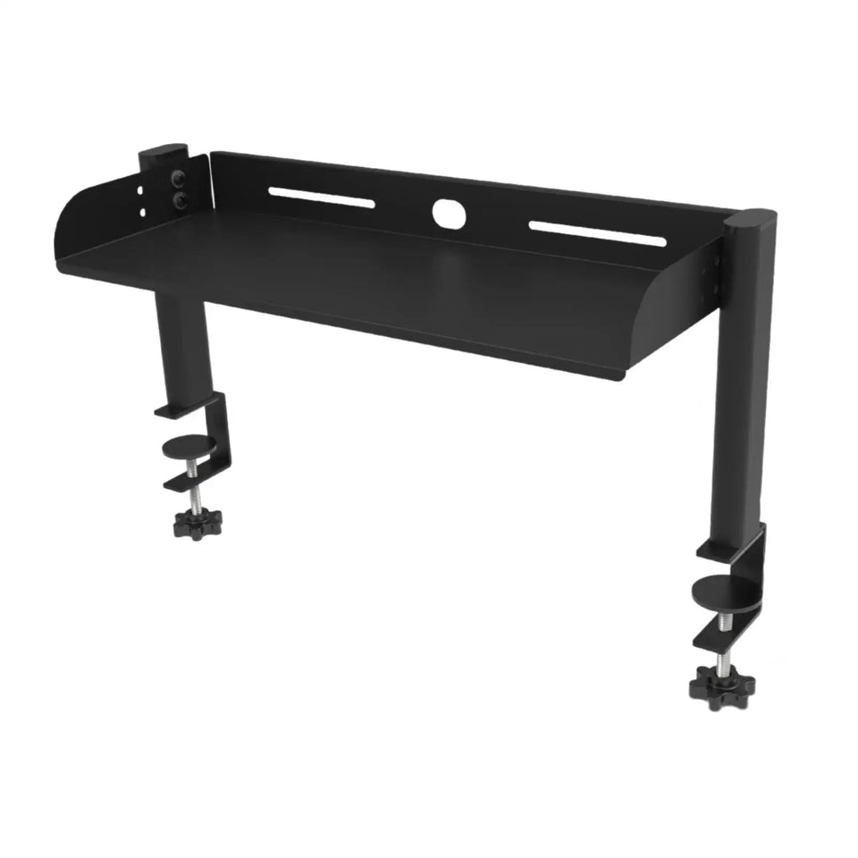 Clamp on Desk Shelf Black Desk Organizer Strong Load Bearing for Sundries Gaming Devices Office