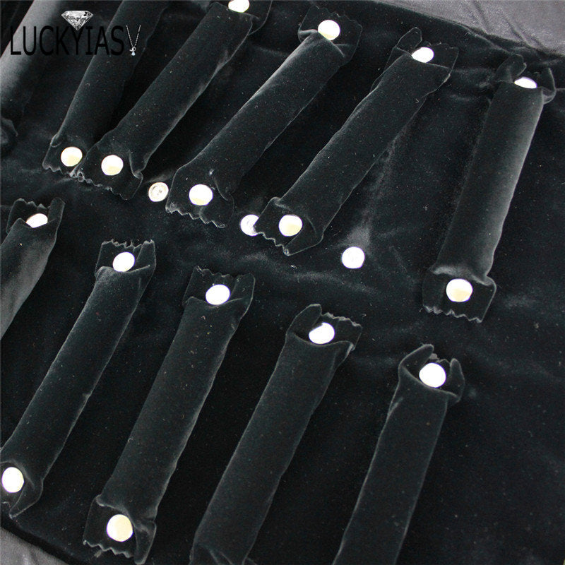 Women Luxury Jewelry Roll Storage Bag Lady Rings Earrings Necklace Organizer Portable Cloth Bags