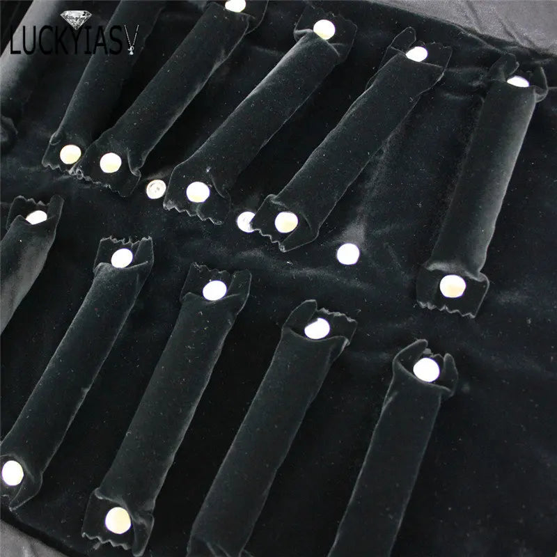 Women Luxury Jewelry Roll Storage Bag Lady Rings Earrings Necklace Organizer Portable Cloth Bags