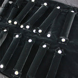 Women Luxury Jewelry Roll Storage Bag Lady Rings Earrings Necklace Organizer Portable Cloth Bags