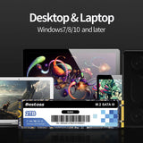Bestoss 2280 M.2 SATA III SSD 120GB 128GB 240GB 256GB 480GB 512GB 960GB 1TB Solid State Drive for Laptop and Desktop Computer