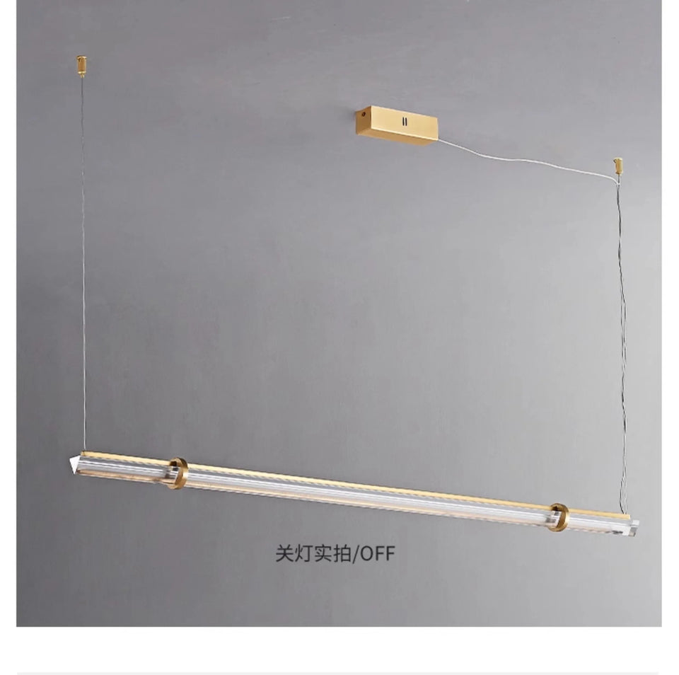 Italian minimalist designer bar restaurant chandelier Nordic minimalist modern all copper restaurant bar lighting