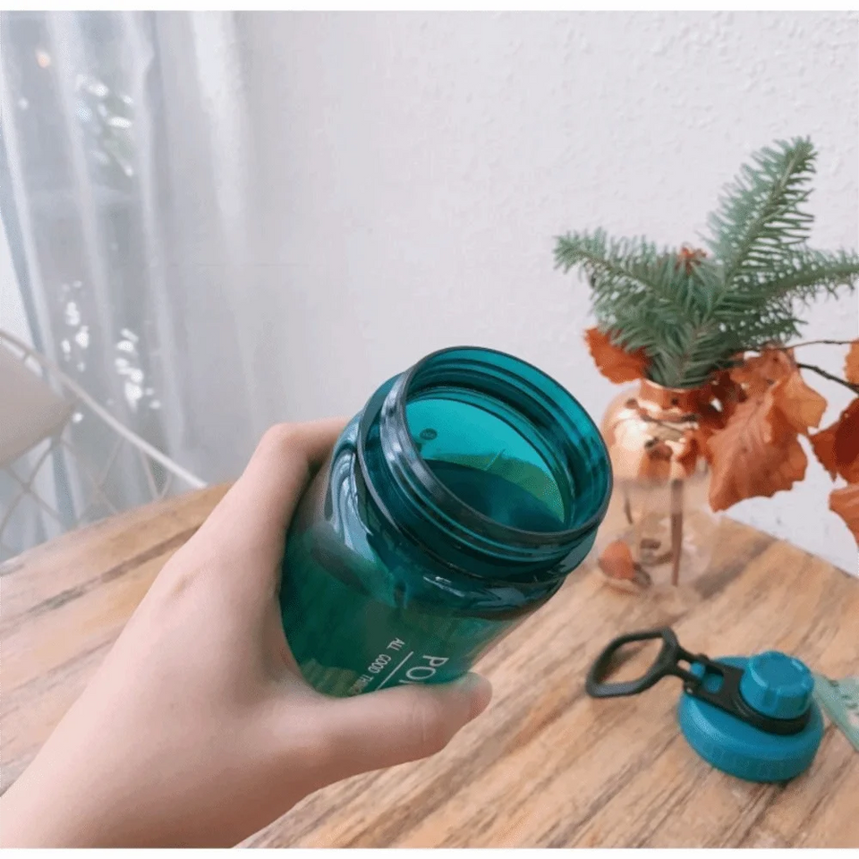 Fashion Drinking Water Bottle 600/800/1000ML Plastic Tea Coffee Cup Large Capacity Water Cup Outdoors