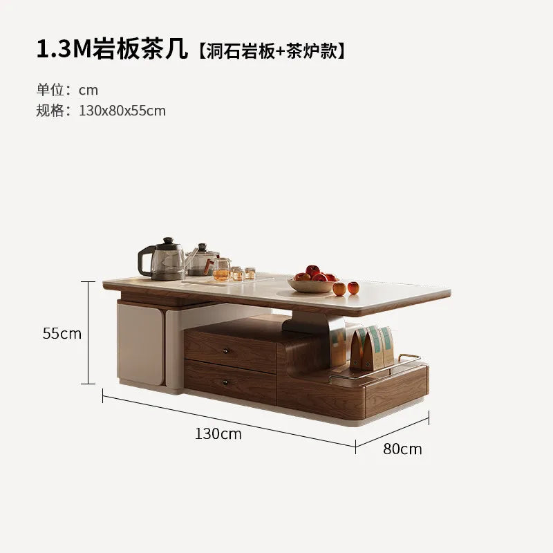 Tea Making Integration Rectangle Coffee Table Storage Fashion Living Room Center Sofa Side Table Interior Decor Items Furniture