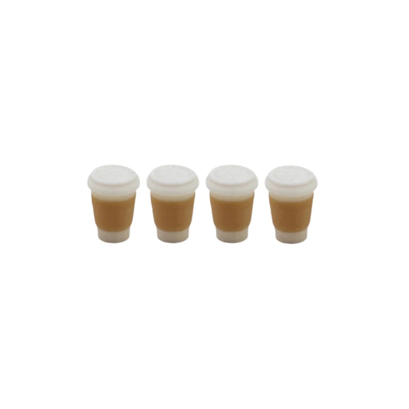 4Pcs Cute Miniature Dollhouse Mini Holding Latte Coffee Cup Mini Drinks Model For Dollhouse Doll Accessories