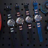 Men's Sports Watch Fashion Silicone Band Quartz Watches With Date Calendar