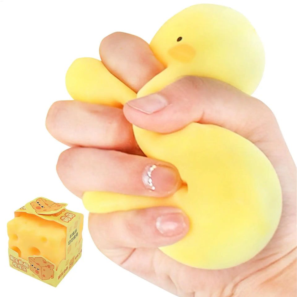 Cheese Fidget Toy Stress Relief Fidget Simulation Squeeze Decompress Toy for Kids Teens Adults Study Work Home School Office