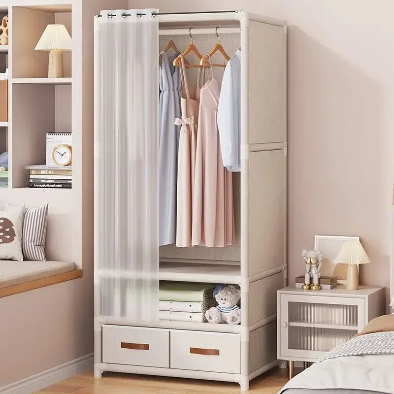 Durable Dustproof Collapsible Closet Large Capacity Wardrobe Easy Assembly Storage Organizer for Bedroom Dorm Daily Arrangement