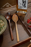6 Piece Wooden Spoon Bamboo Kitchen Korean Style 9 '' Inch Natural Wood Soup Tableware Cooking Honey Coffee Spoon Mixing Spoon