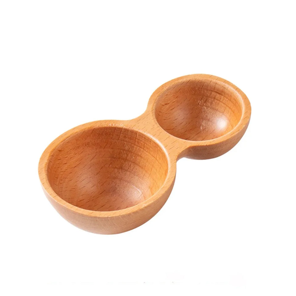 Dual-Headed Wooden Coffee Spoon Short Handle Serving Cutlery Measuring Spoon Wear-resistant Rust-proof Coffee Bean Spoon