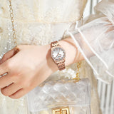 New stock! ! Women Bracelet Watches Steel belt Love Steel belt Rhinestone Quartz Wrist Watch Luxury Fashion Watch for women