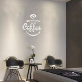 New Creative Acrylic Mirror Coffee Cup Wall Paste Living Room Bedroom Background Wall Decoration Self-adhesive Mirror
