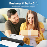 Portable Printer Wireless Inkless Thermal Printer A4 Bluetooth C80 300DPI Mobile Support Android iOS for Office Work Home School