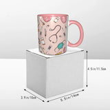 Pink Doctor Nurse Coffee Mugs DIY Customized Enfermera En Apuros Ceramic Milk Tea Mug Cup