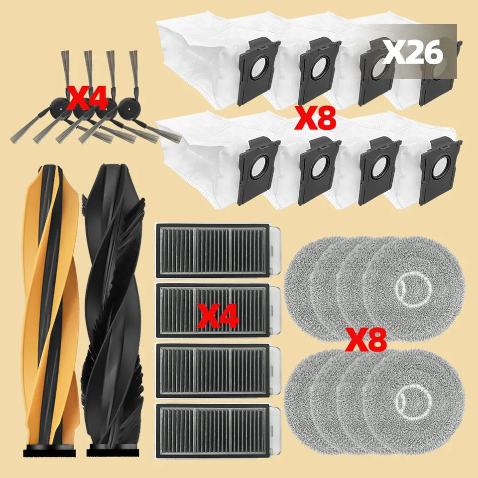 Fit For Dreame L40S Pro Ultra / Dreame X50s Pro Master / L50 Pro Ultra Main Side Brush Filter Mop Cloth Dust Bag Accessories