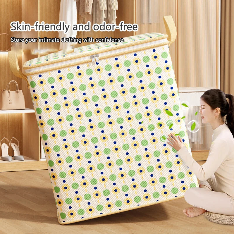 Large Capacity Clothes Storage Bags Closet Organizers Storage Bins Foldable Storage Toy Containers Box Dust-Proof Moving Bag