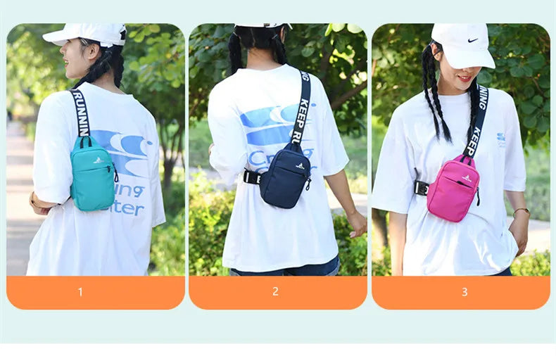 small chest bag women travel mobile phone bag outdoor Sports bag for men mini sling shoulder bag female messenger bag girl gift