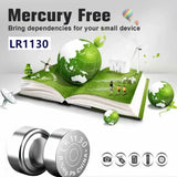 AG10 LR1130 1.55V Button Batteries (4-100PCS) - Alkaline Coin Cell for Watches,Calculators,Lasers, Toys - LR54 L1131 SR1130 389A