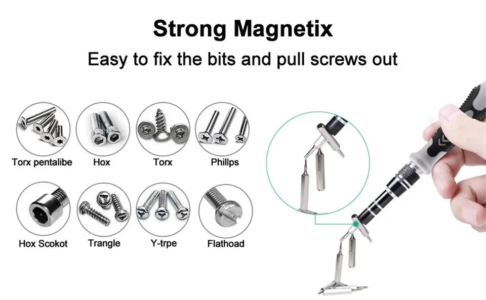 115-in-1 Precision Screwdriver Set for Electronics Repair DIY Tools Kit for Phone Laptop PC Watches Glasses and Eyewear