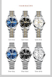 POEDAGAR Fashion Ladies Watch Waterproof Luminous Date Week Watch for Woman High Quality Stainless Steel Women's Quartz Watches